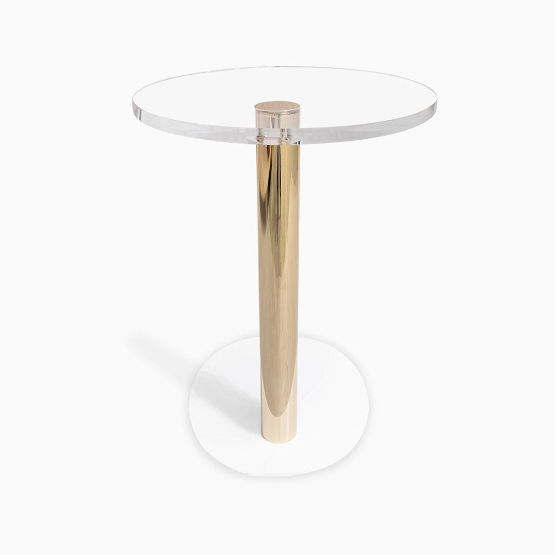 Waterproof Gold-Plated Stainless Steel Outdoor Side Table In New Condition For Sale In Santo Tirso, PT