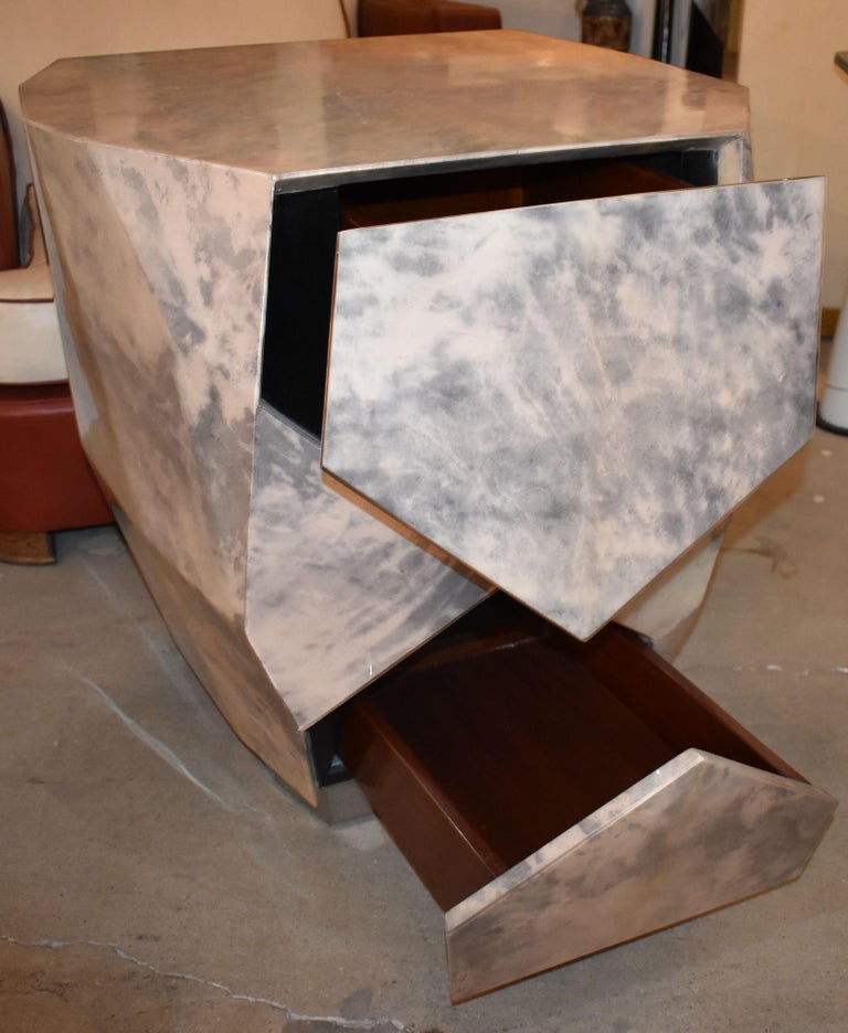 Modern Side Table Cover with Parchment For Sale at 1stDibs end table cloths