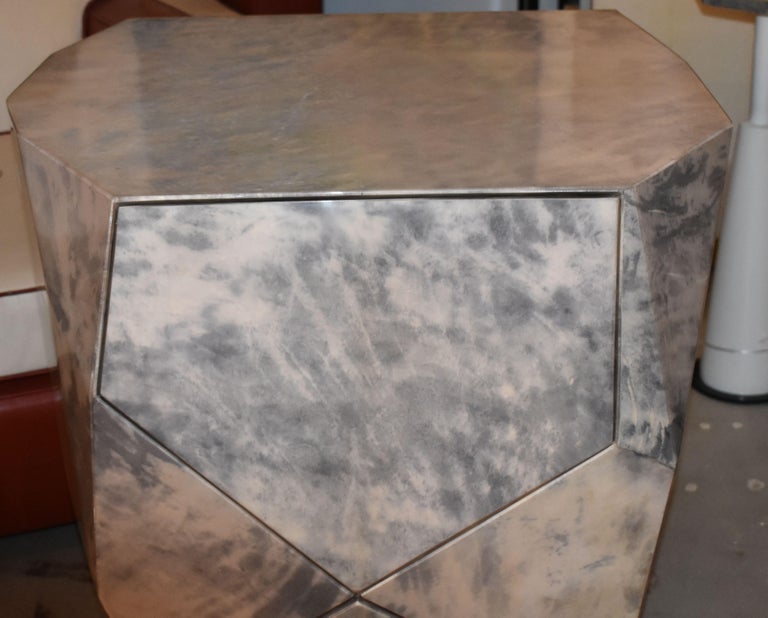 Modern Side Table Cover with Parchment For Sale at 1stDibs end table