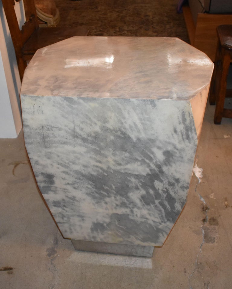 Modern Side Table Cover with Parchment For Sale at 1stDibs end table