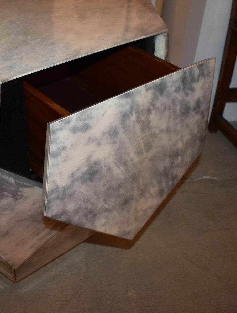 Modern Side Table Cover with Parchment For Sale at 1stDibs end table