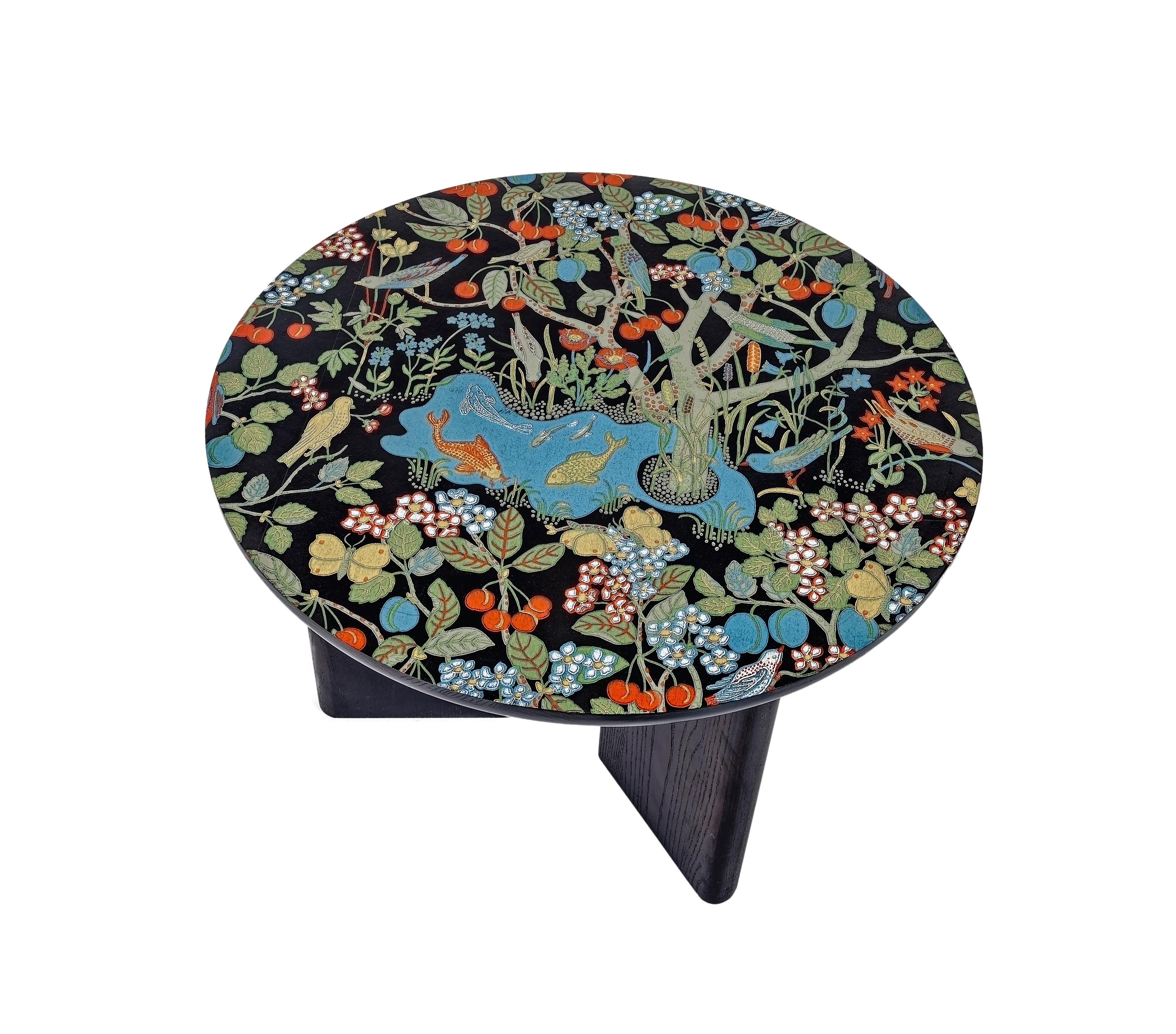 Contemporary Modern Side Table, Ebonized Oak, Josef Frank  For Sale