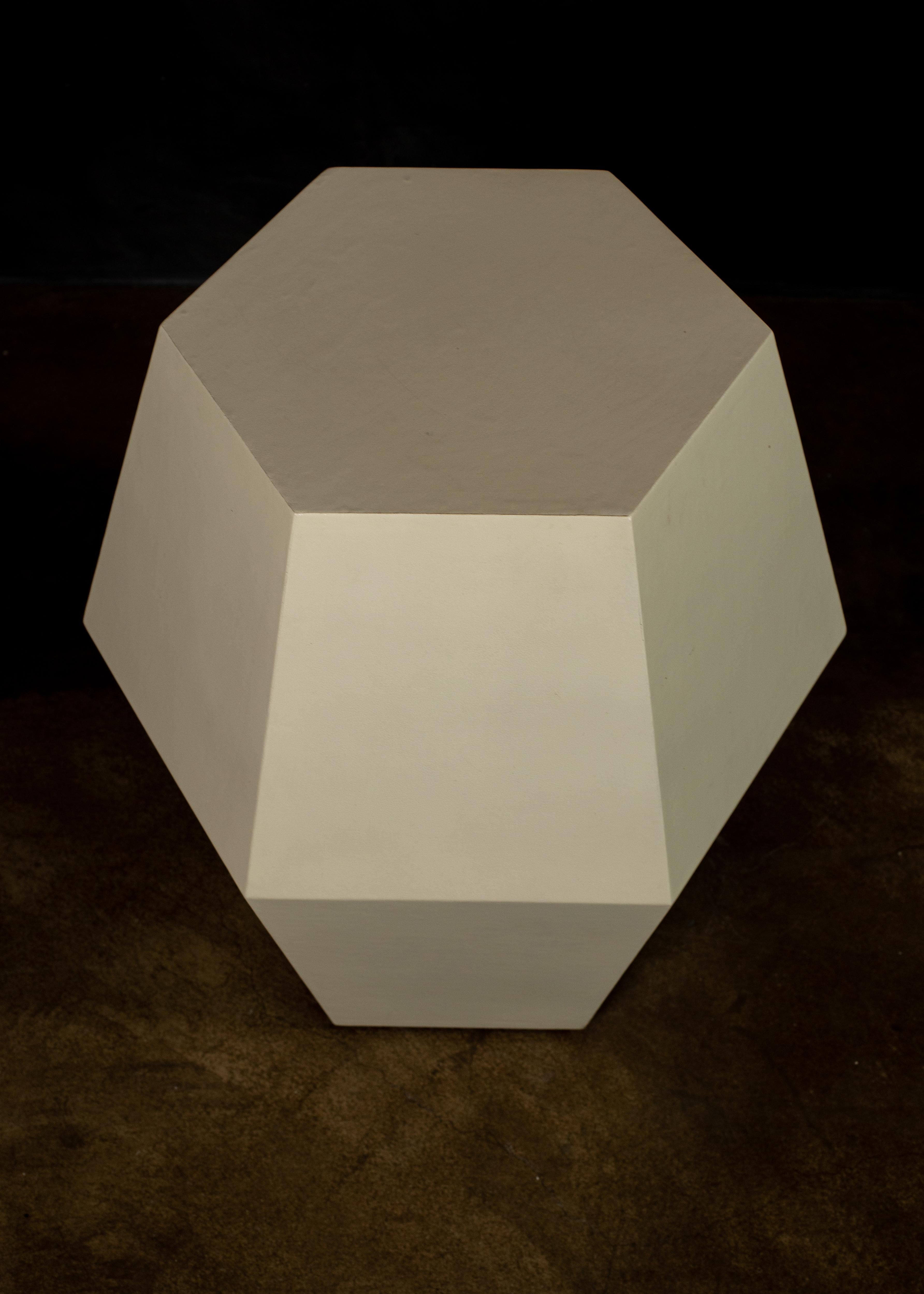 Lacquered Modern Side Table in Cream Lacquer by Costantini, Tamino Hex 'In Stock' For Sale