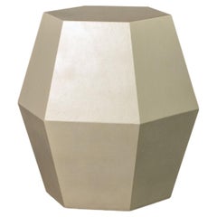 Modern Side Table in Cream Lacquer by Costantini, Tamino Hex 'In Stock'