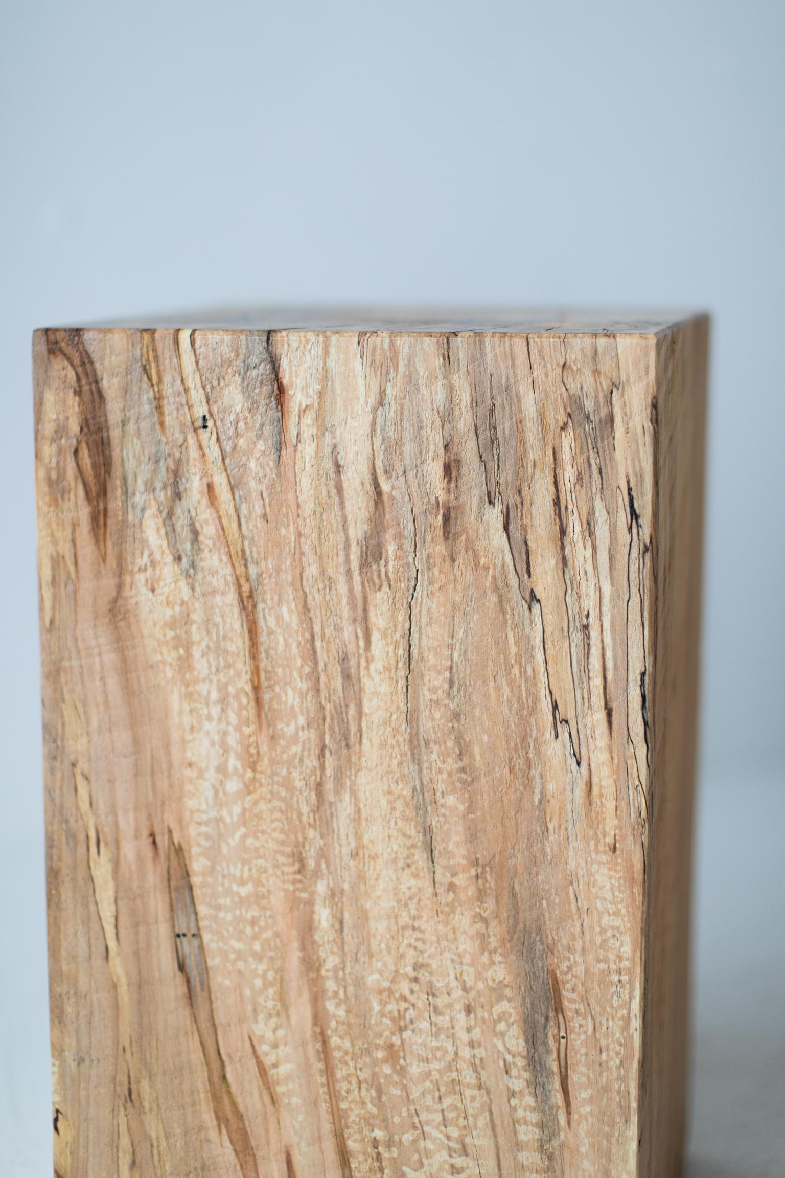 wood stump side table