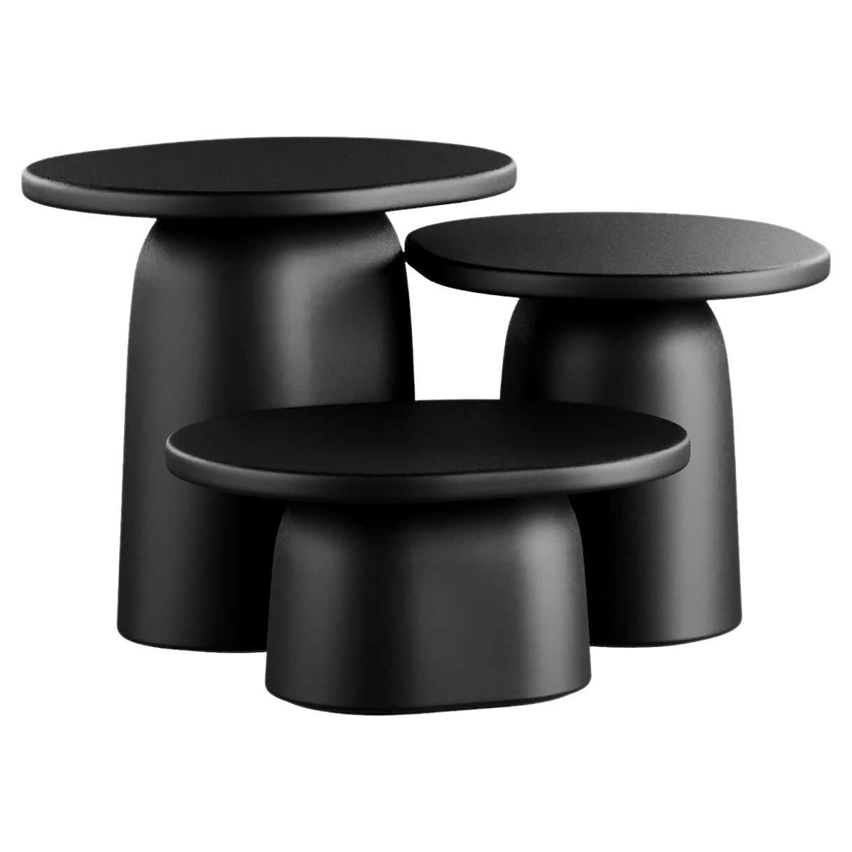 Modern Side Table Set Made of Three Mooden Side for Multiple Combinations