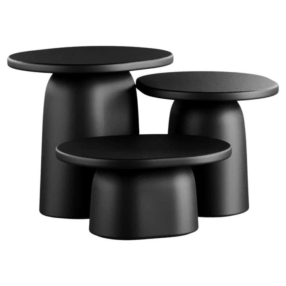 Three Sided Table Rounded Modern Round Side Table Black and White Top, Gold Stainless Steel ...