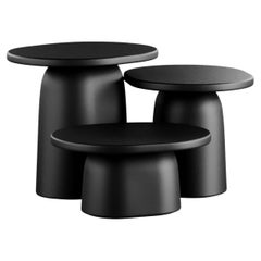 Modern Side Table Set Made of Three Mooden Side for Multiple Combinations