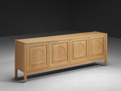 Credenza moderna con intagli circolari in Oak Oak biondo