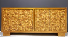 Modern Sideboard with Parquet Style Wood Block Front