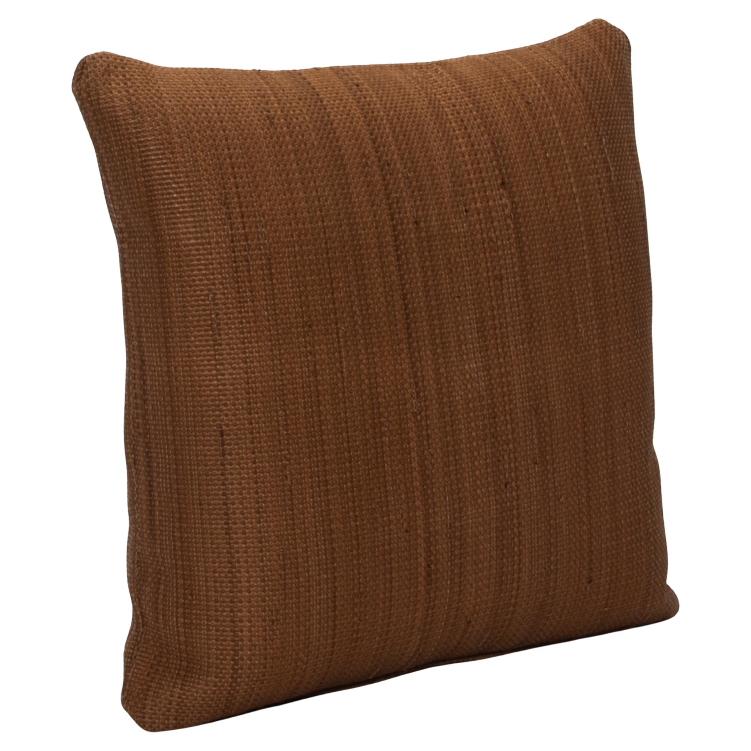 Modern Sienna Leather Decorative Pillow by MOGUL