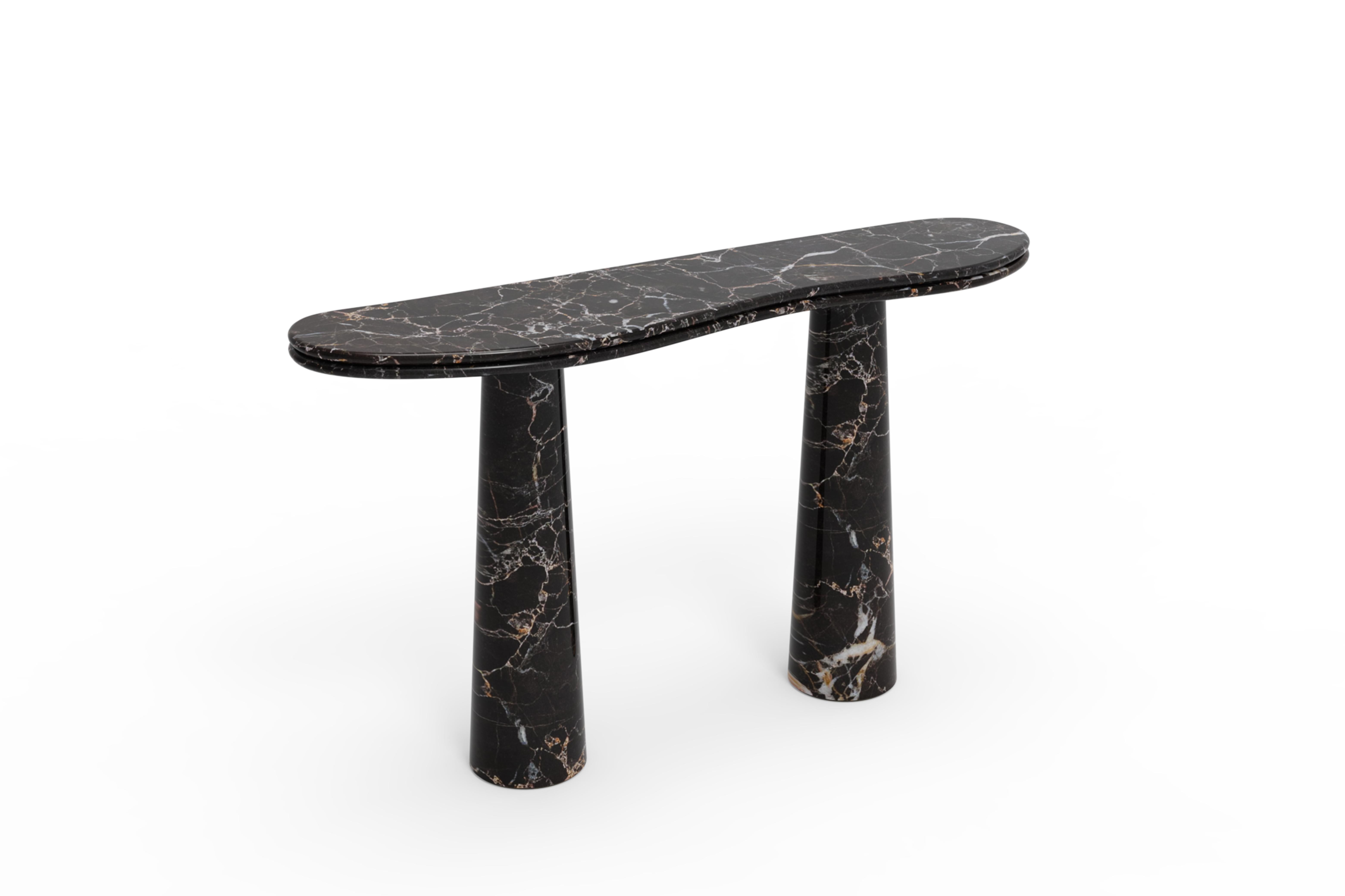 Portuguese Modern Silhueta Console Table Carrara Marble Handmade in Portugal by Greenapple For Sale