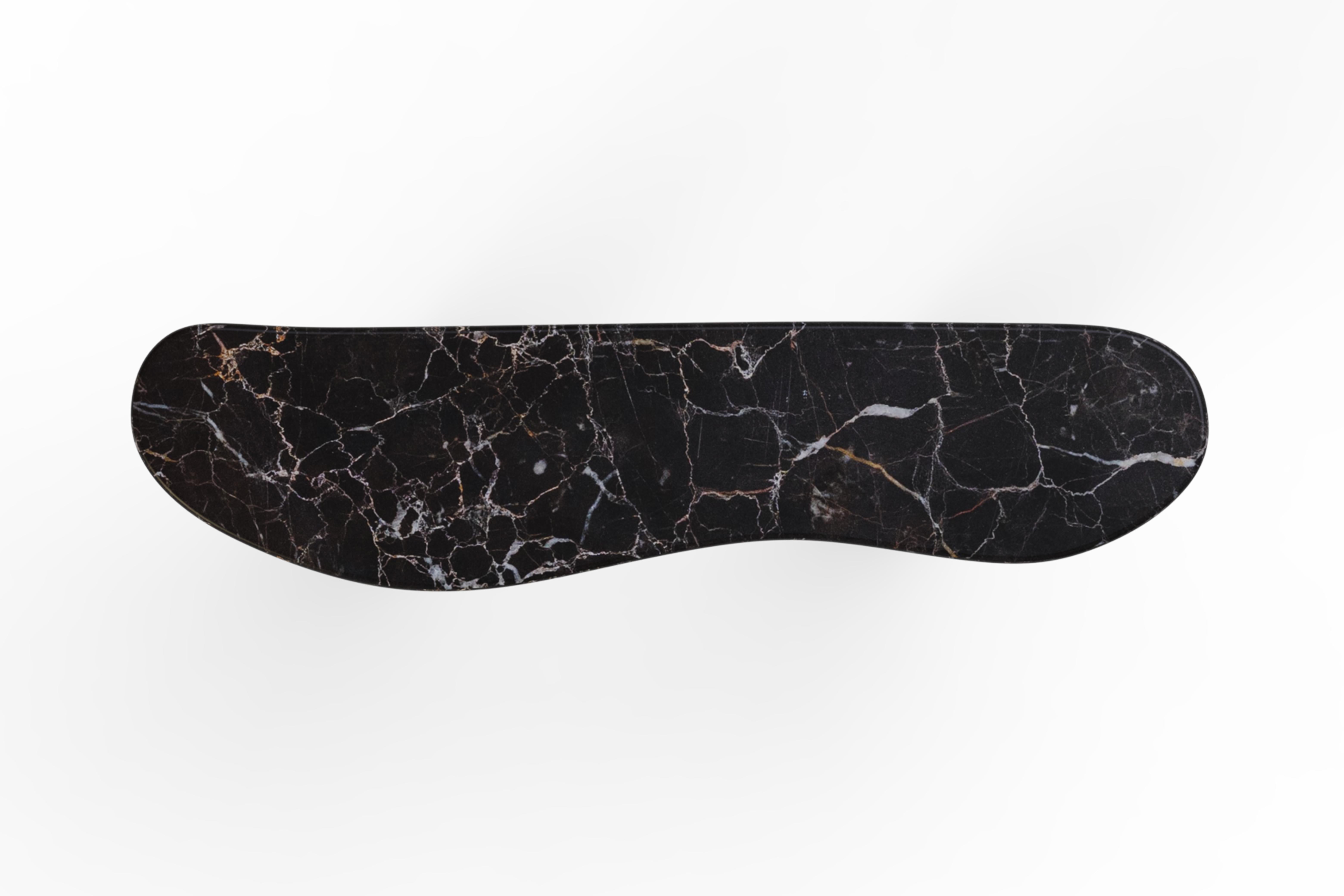 Hand-Crafted Modern Silhueta Console Table Carrara Marble Handmade in Portugal by Greenapple For Sale