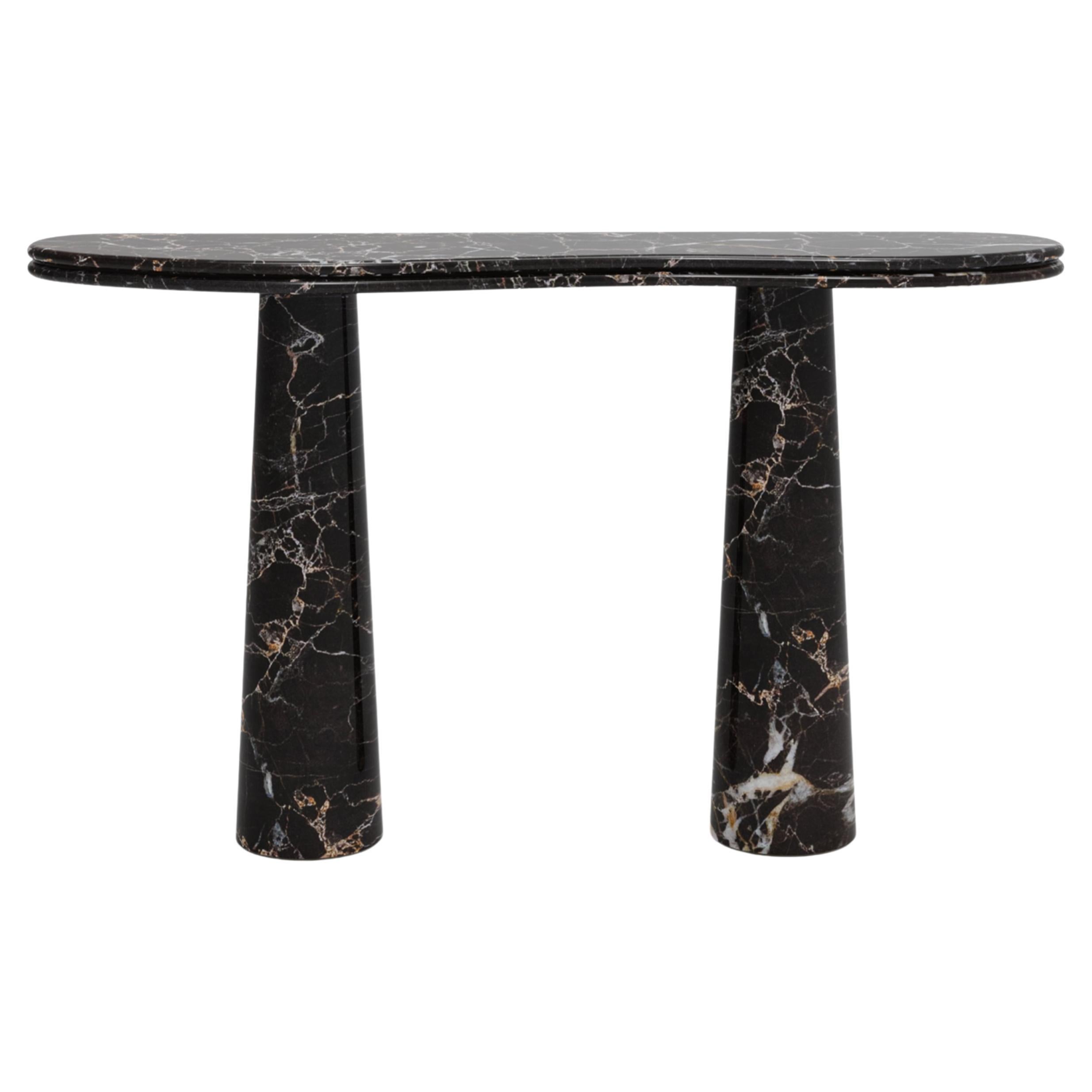 Modern Silhueta Console Table Carrara Marble Handmade in Portugal by Greenapple For Sale