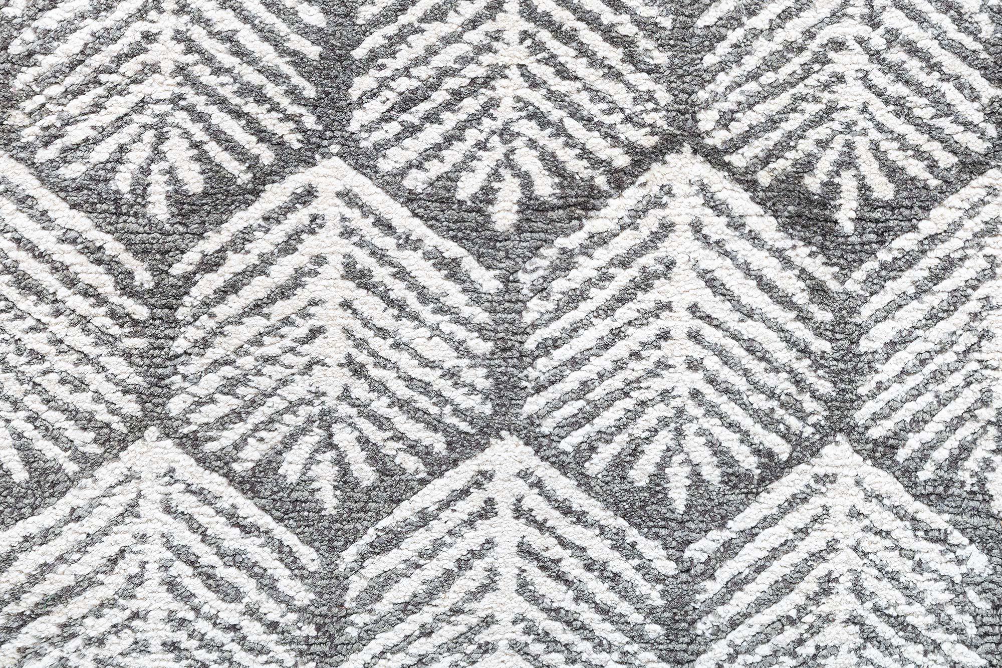 Tapis moderne en soie et laine à design géométrique par Doris Leslie Blau Neuf - En vente à New York, NY