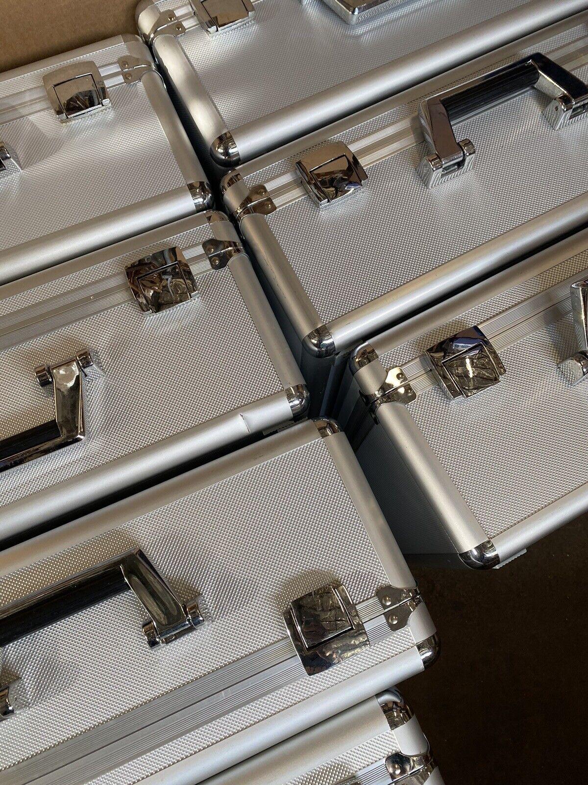 Modern Silver Aluminum Metal Storage Box Briefcase Carry Bag 4