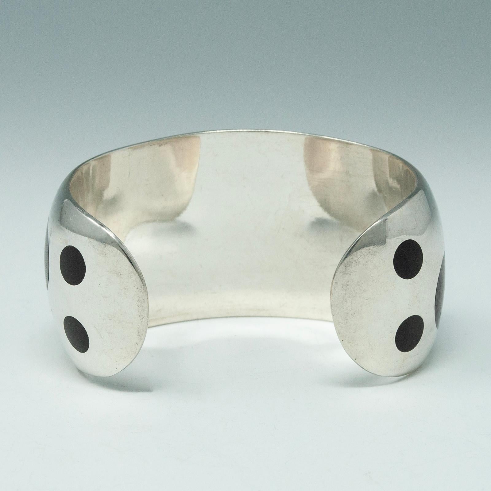 Modern Silver and Rosewood Cuff, Mexico In Good Condition In Point Richmond, CA