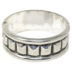 Modern Silver Clamper Cuff from Mexico