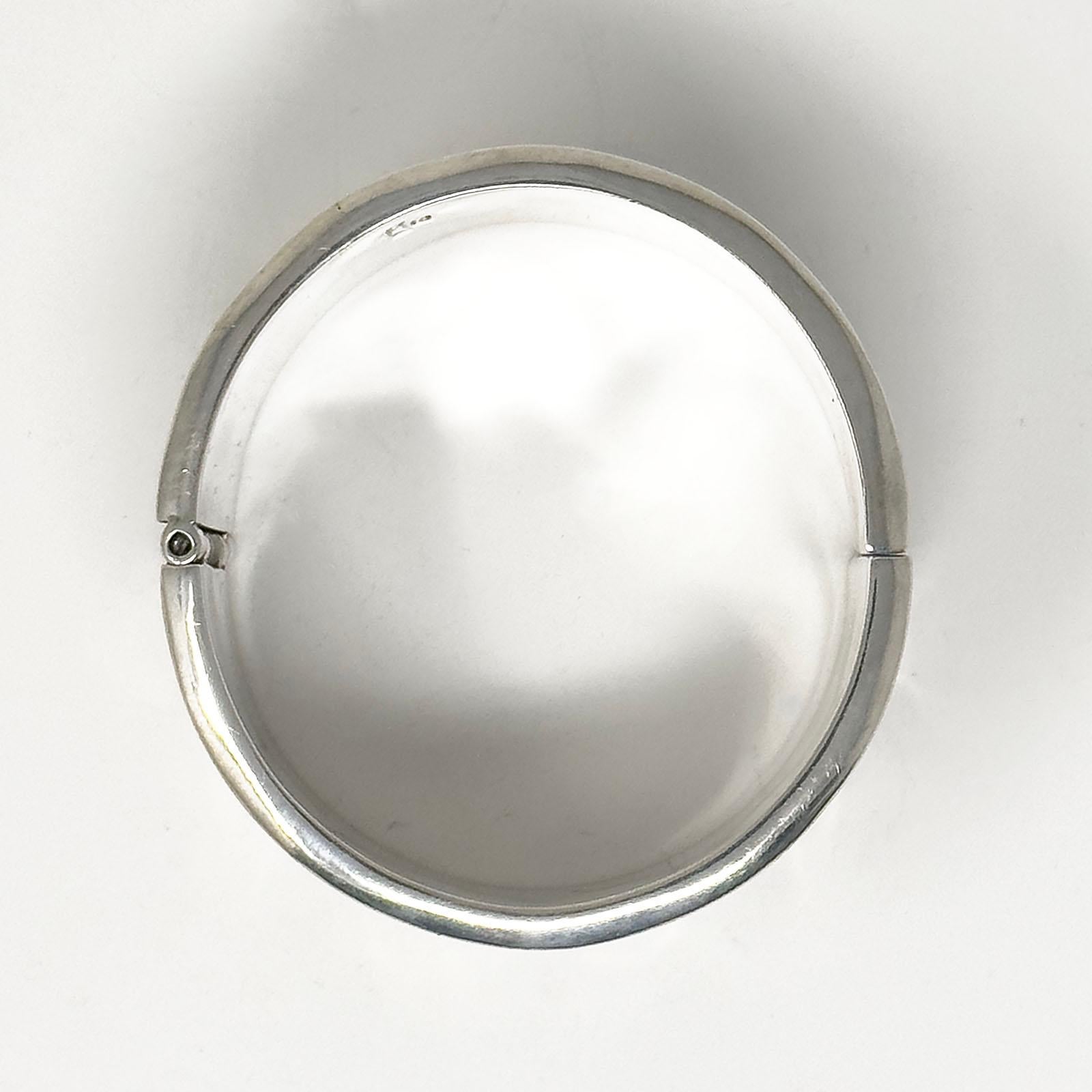 Bracciale moderno in argento con motivo a diamante proveniente dal Messico in vendita 3