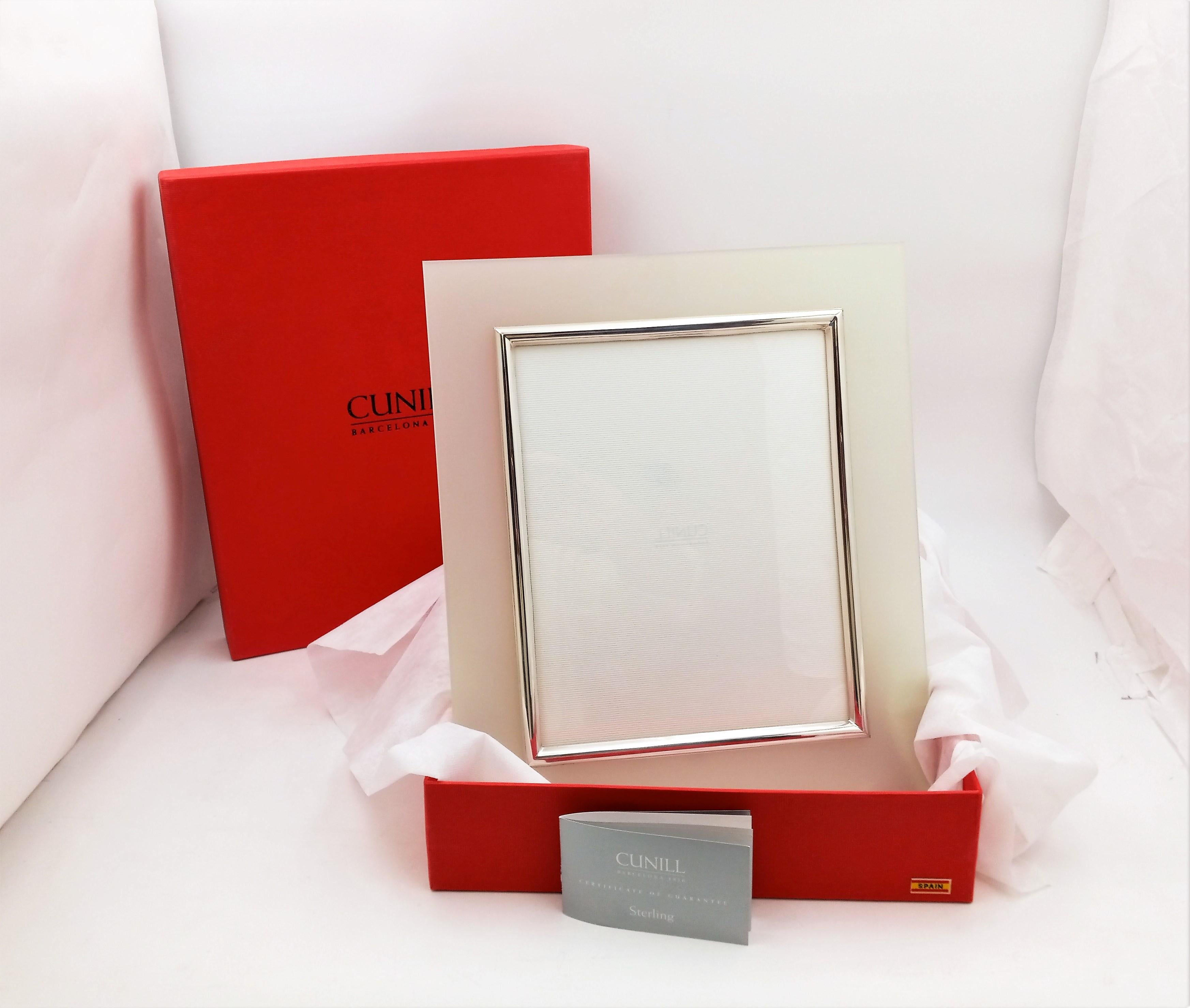 Spanish Modern Silver & Green  Bakelite Frame, Brand New in Original Box For Sale