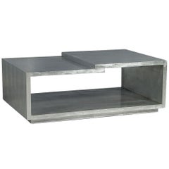 Modern Silver Leafed Cocktail Table