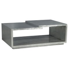 Modern Silver Leafed Cocktail Table