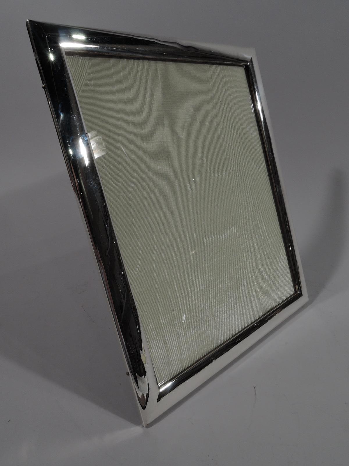 Modern Silver Picture Frame with Unusual Wood Back In Good Condition In New York, NY