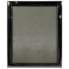 Modern Silver Picture Frame with Unusual Wood Back