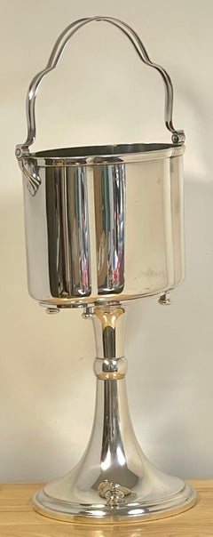 Modern Silver Plated Standing Double Champagne Bucket
