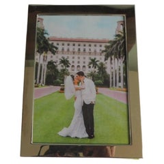 Used Modern Silver Tone Picture Frame