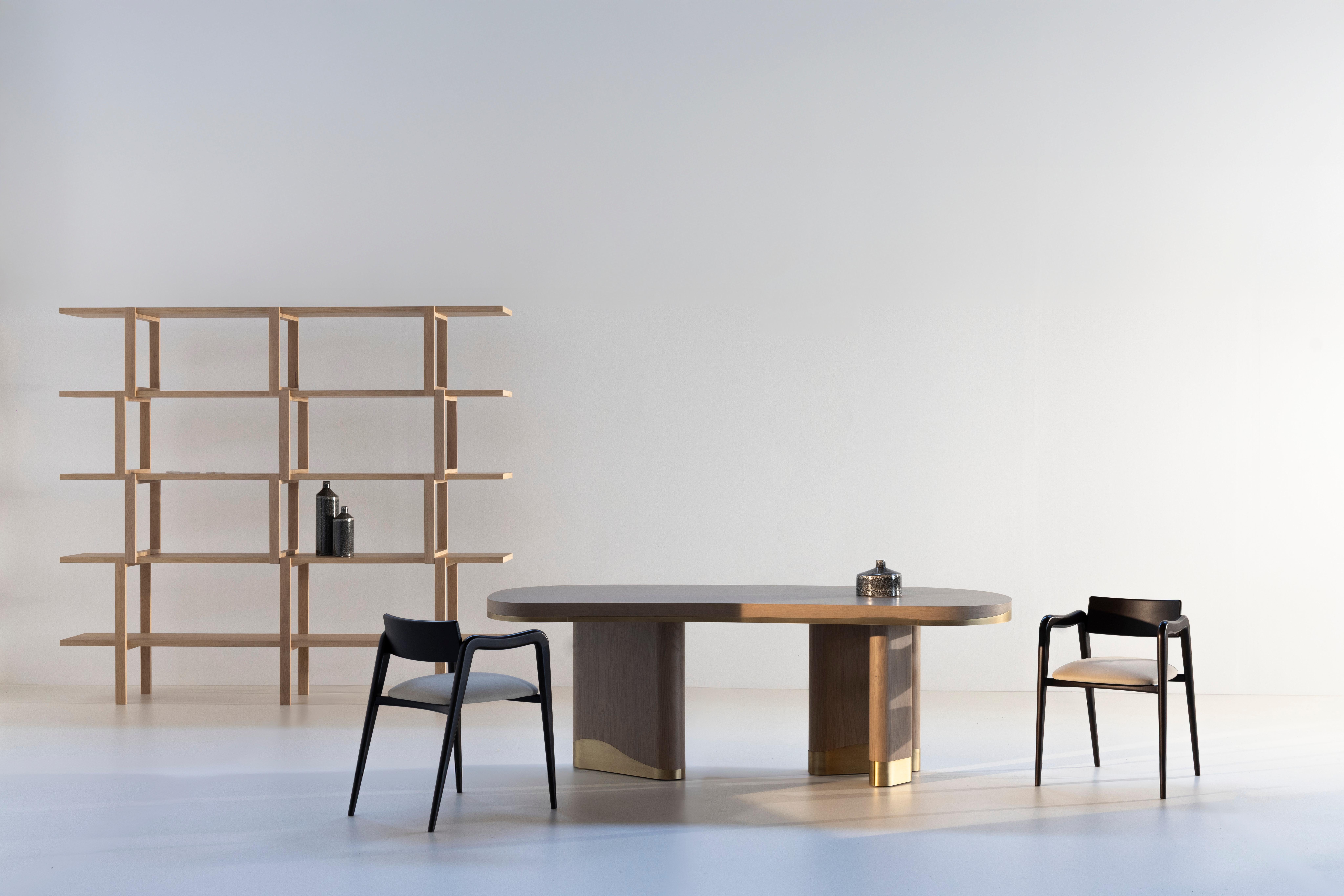Mid-Century Modern Sistelo Dining Table, Contemporary Collection, Handcrafted in Portugal - Europe by Greenapple.

The Sistelo dining table draws inspiration from the terraced landscapes of the Village of Sistelo. With its organic shapes and