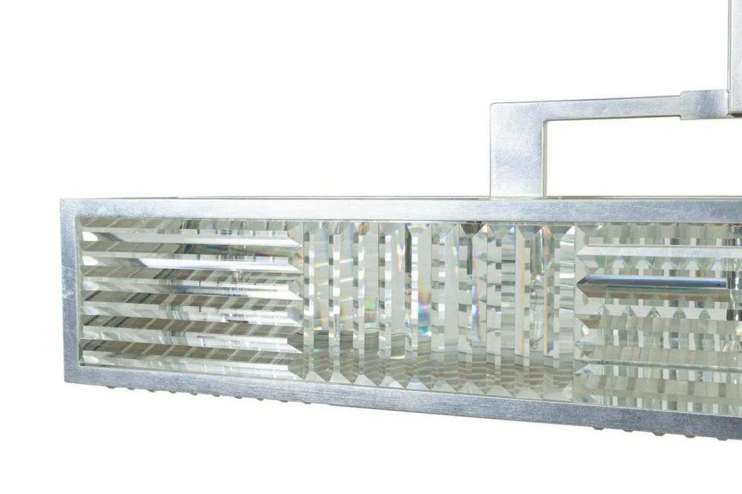 20th Century Modern Six Light Rectangular Fixture For Sale