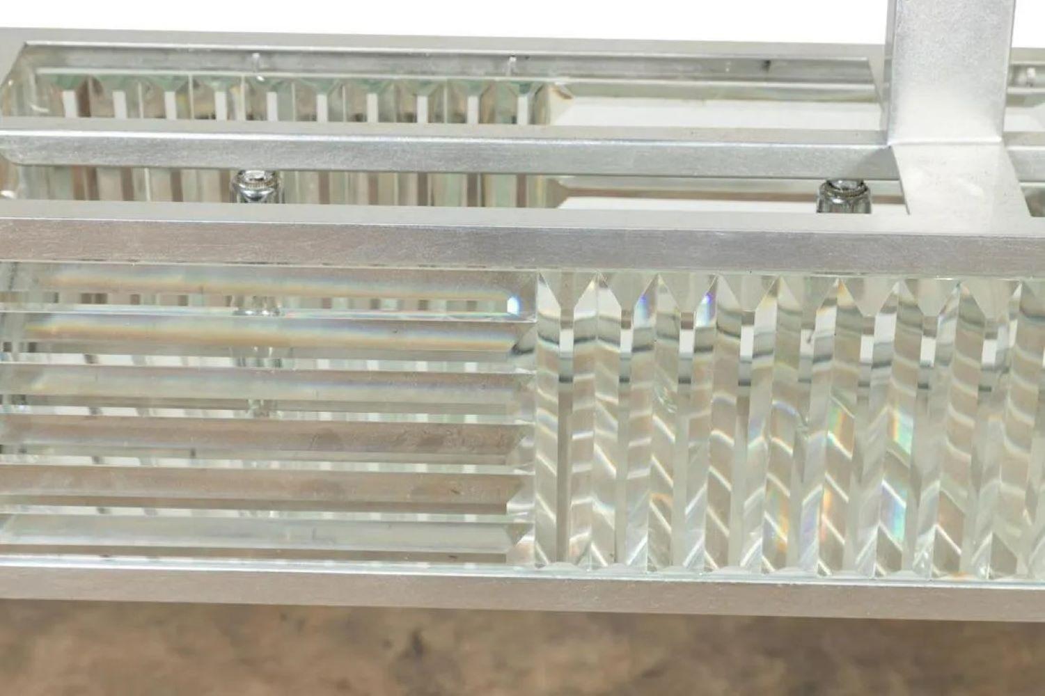 Modern Six Light Rectangular Fixture For Sale 2