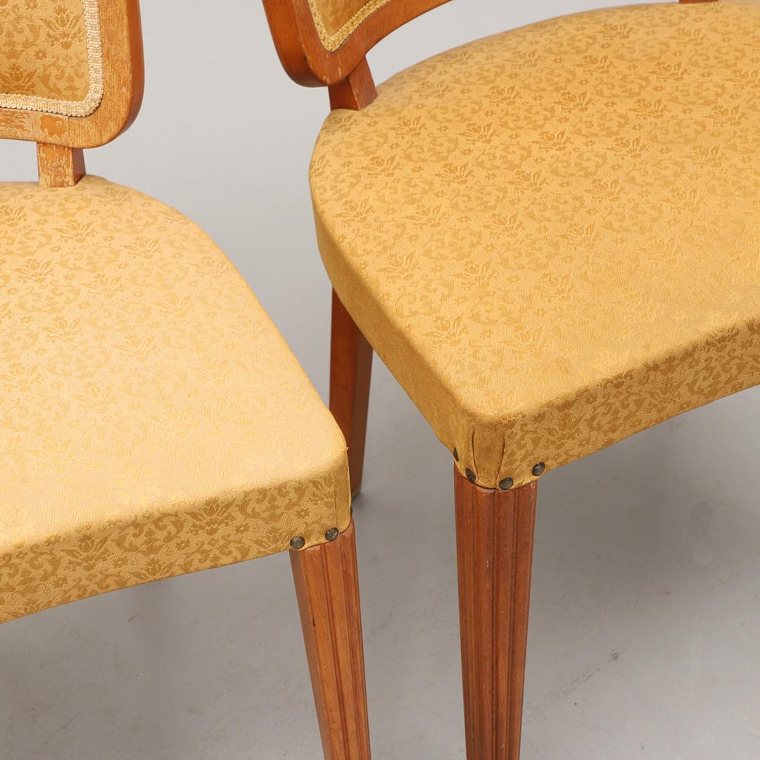 Modern Six piece Swedish Dining Room Chairs, 1940s/50s In Good Condition For Sale In New York, NY