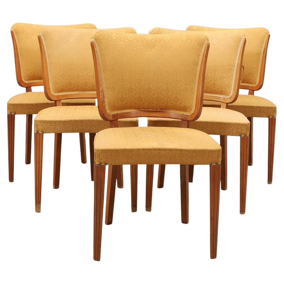 Modern Six piece Swedish Dining Room Chairs, 1940s/50s