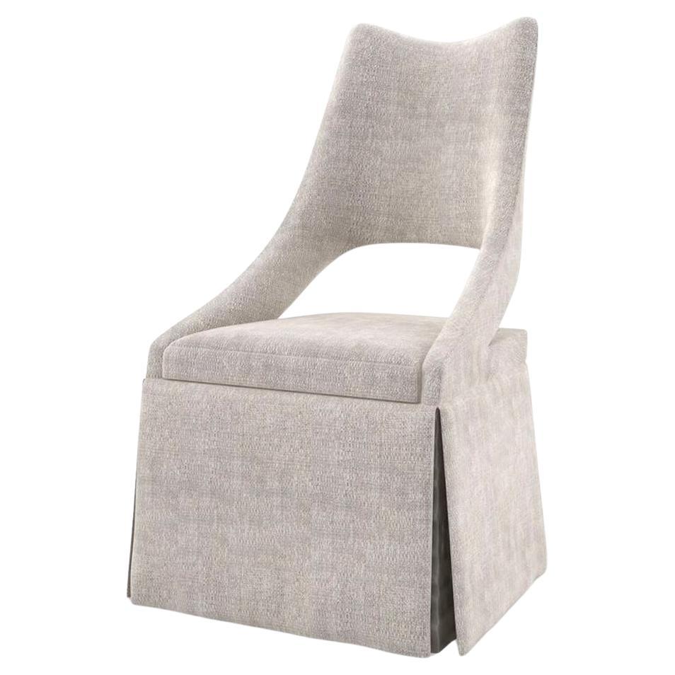 Modern Skirt Upholstered Accent Chair For Sale