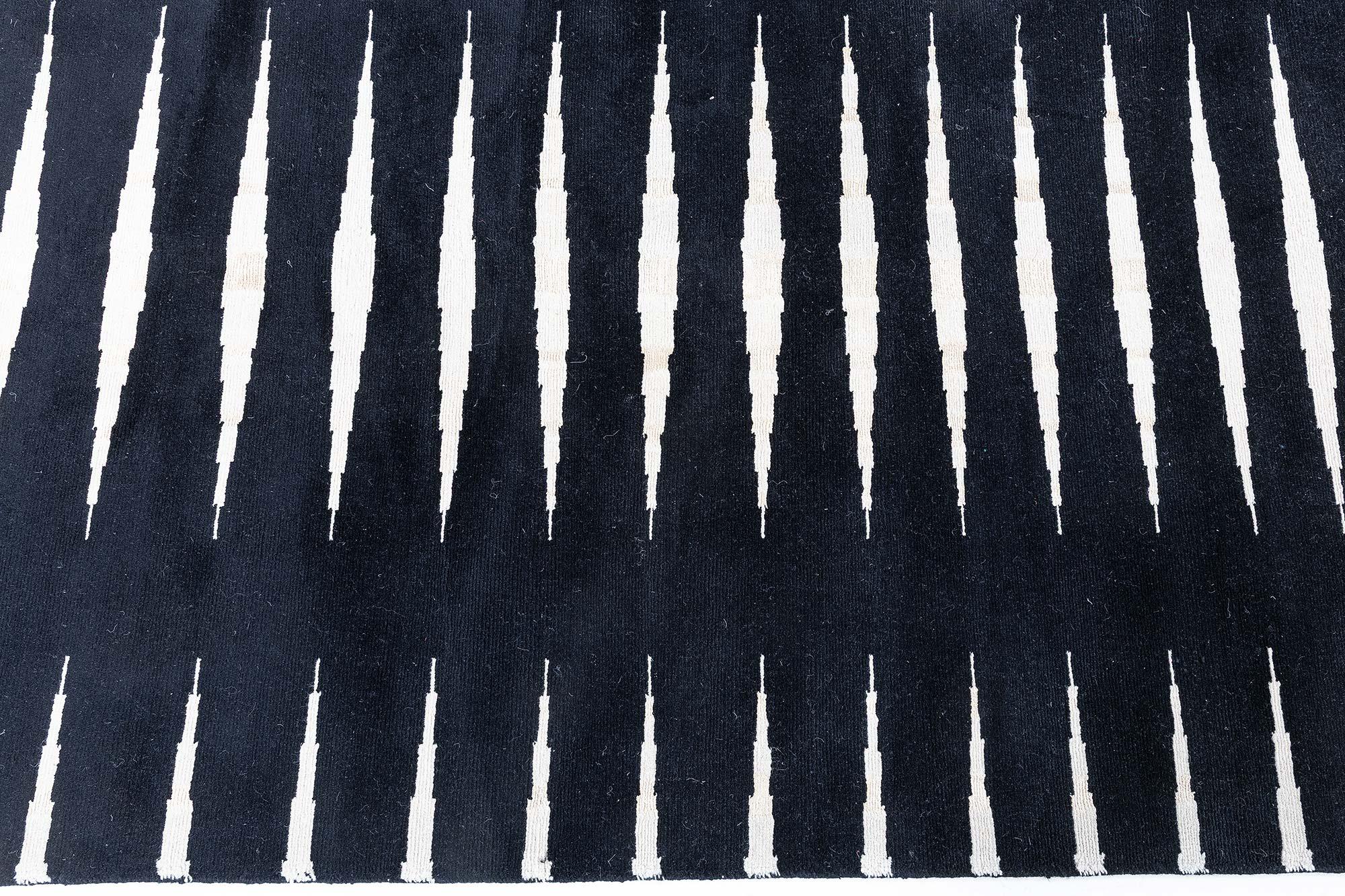 Indien Tapis moderne 'Skyline' - Laine et soie nouées à la main par Doris Leslie Blau en vente