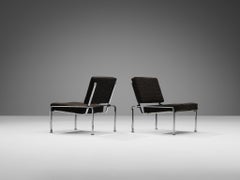 Modern Sleek Easy Chairs in Chrome-Plated Steel