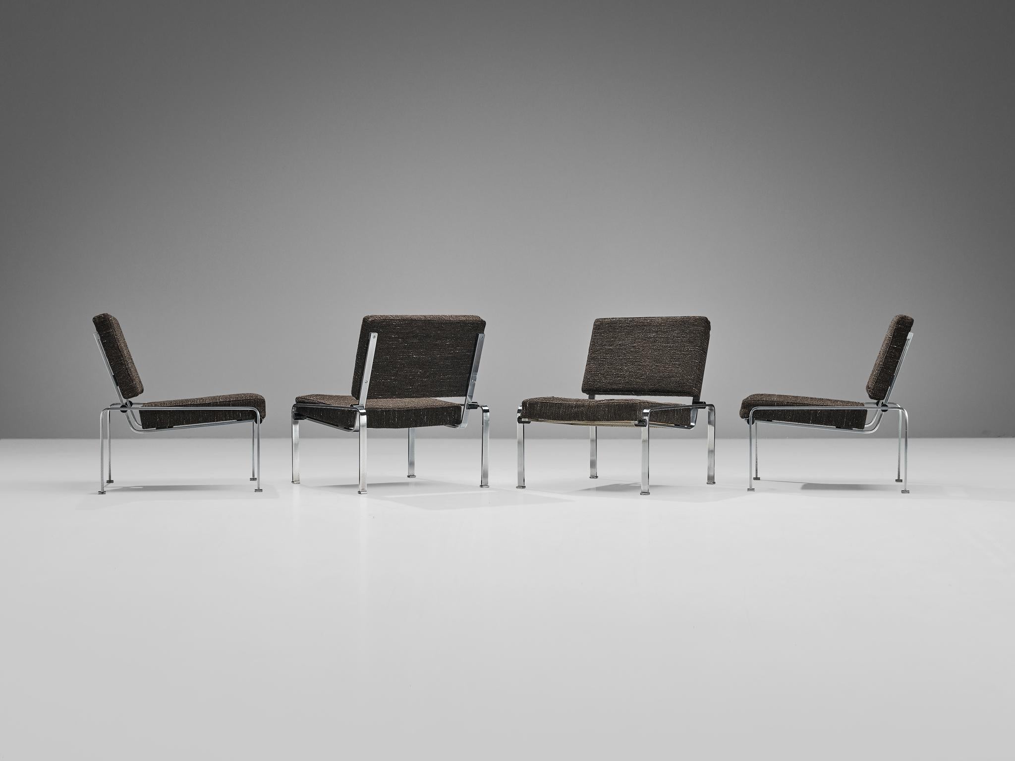 Moderne, elegante Sessel aus verchromtem Stahl  im Zustand „Gut“ im Angebot in Waalwijk, NL