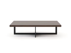 Modern Slender Coffee Table made with walnut and iron, Handmade by Stylish Club