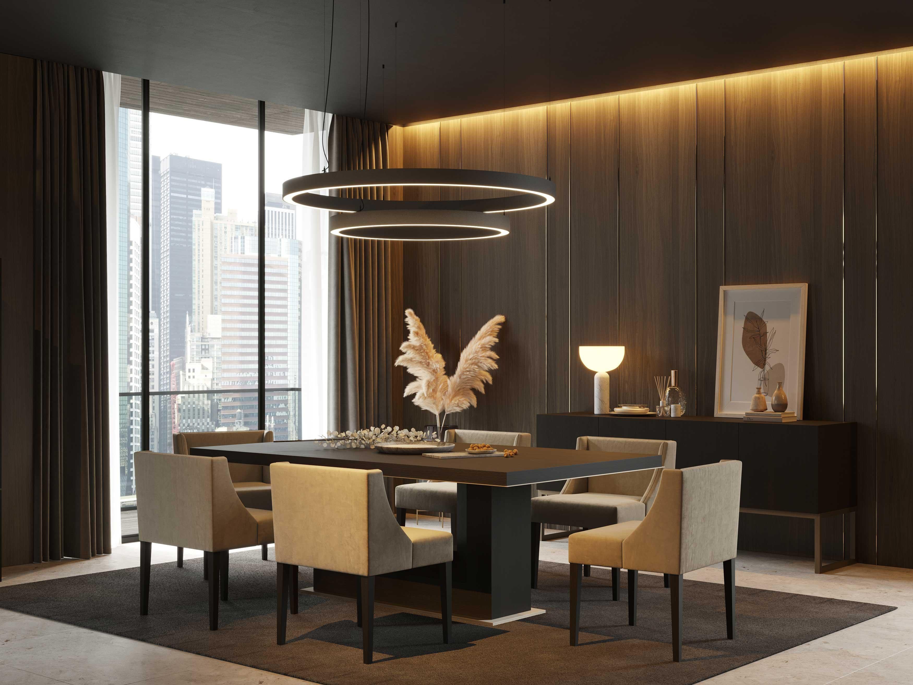 Portoghese Credenza moderna e snella in Oak e ottone, realizzata a mano da Stylish Club in vendita