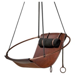 Modern Sling Chair in Brown