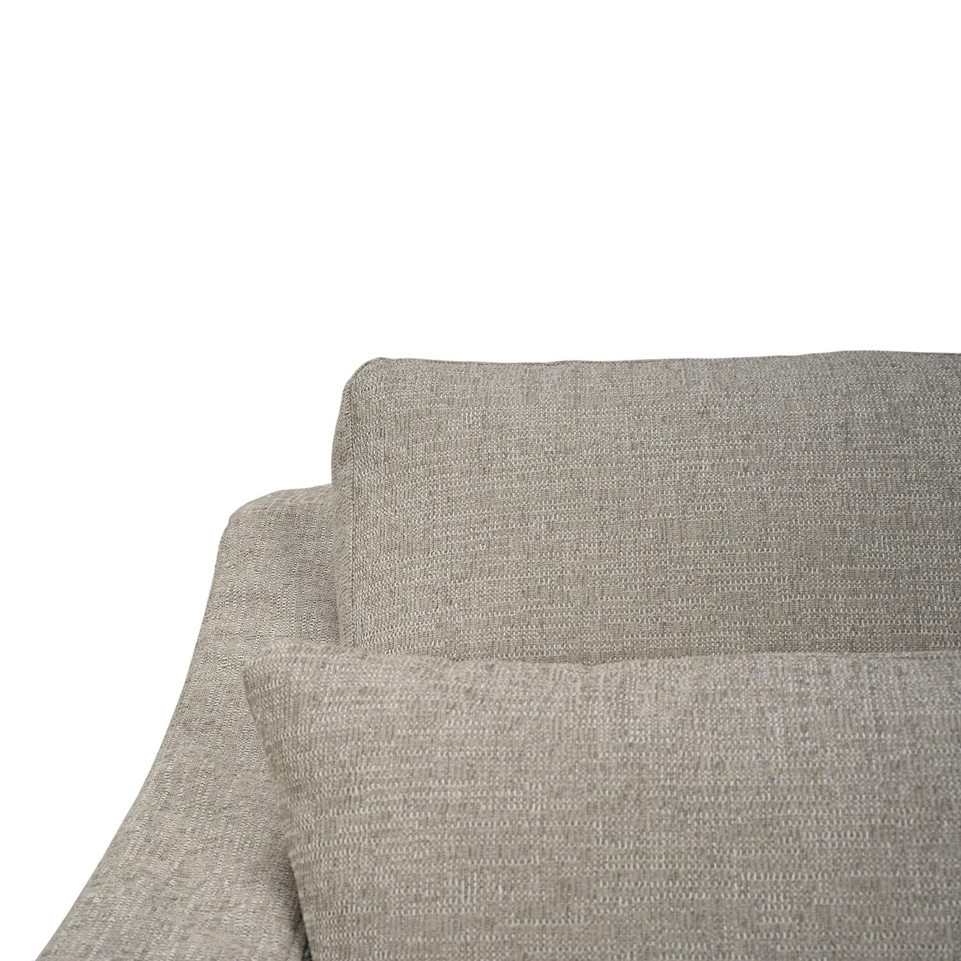 Contemporary Modern Slip Cover Swivel Armchair For Sale