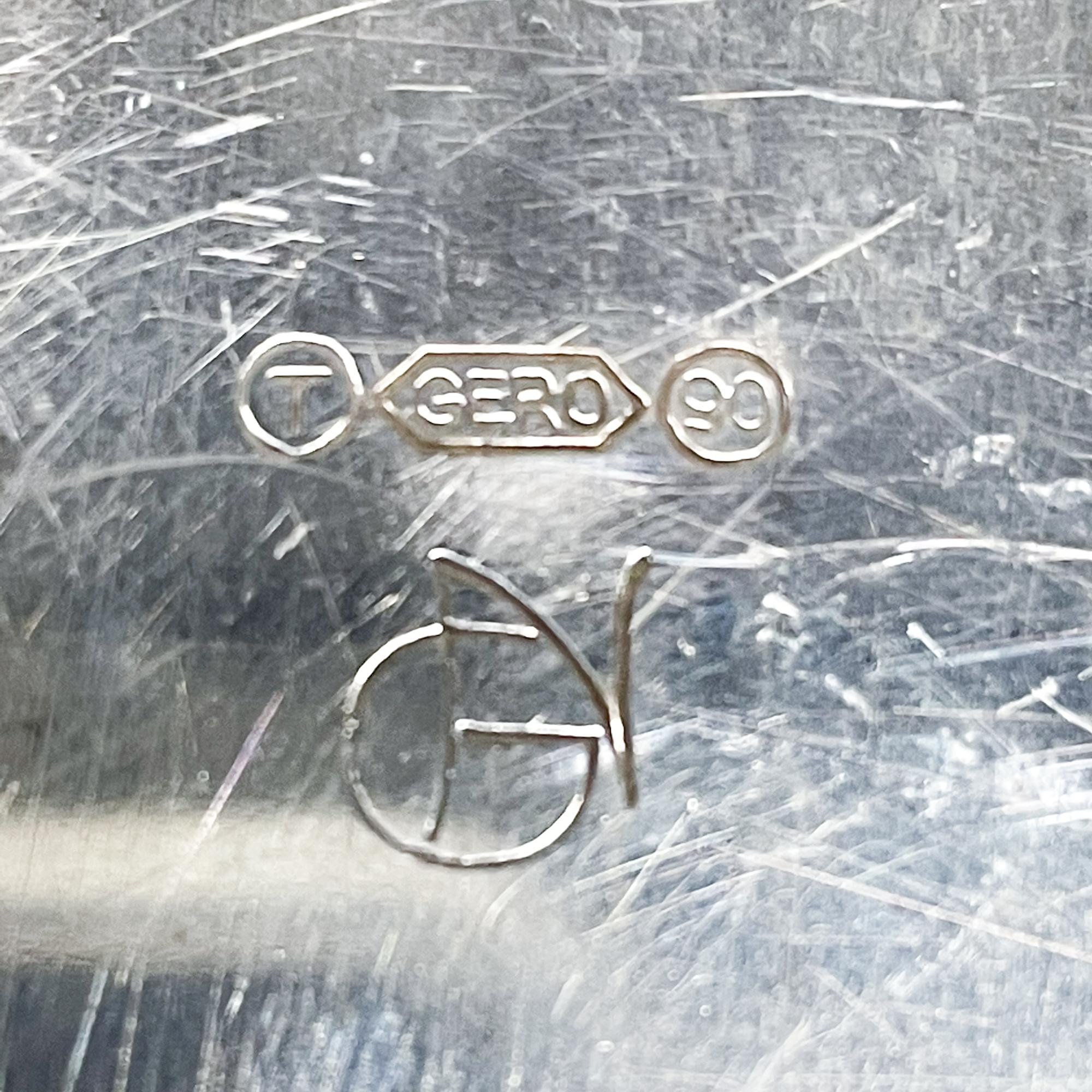 Georg Nilsson Art Deco Flared Service Tray Silver Plate GERO Netherlands, 1960s 2