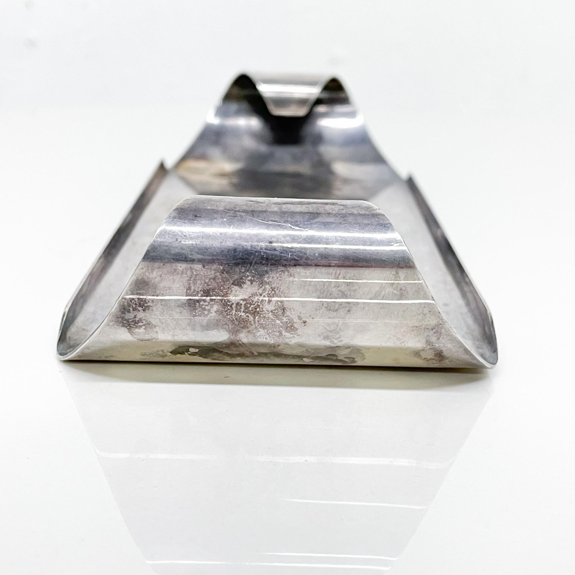 Mid-Century Modern Georg Nilsson Art Deco Flared Service Tray Silver Plate GERO Netherlands, 1960s