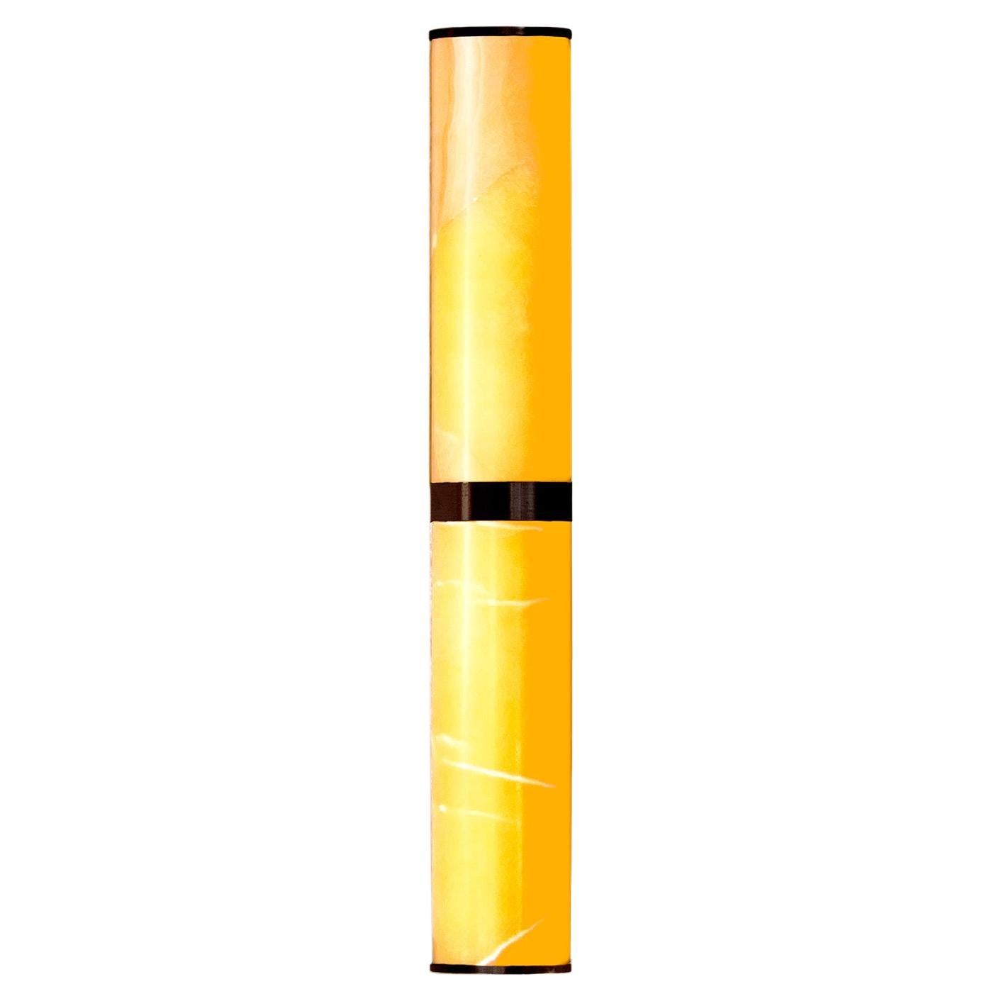 Modern Small Lamp 'Pars Wall' by Anour, Browned Brass, Amber Onyx For Sale