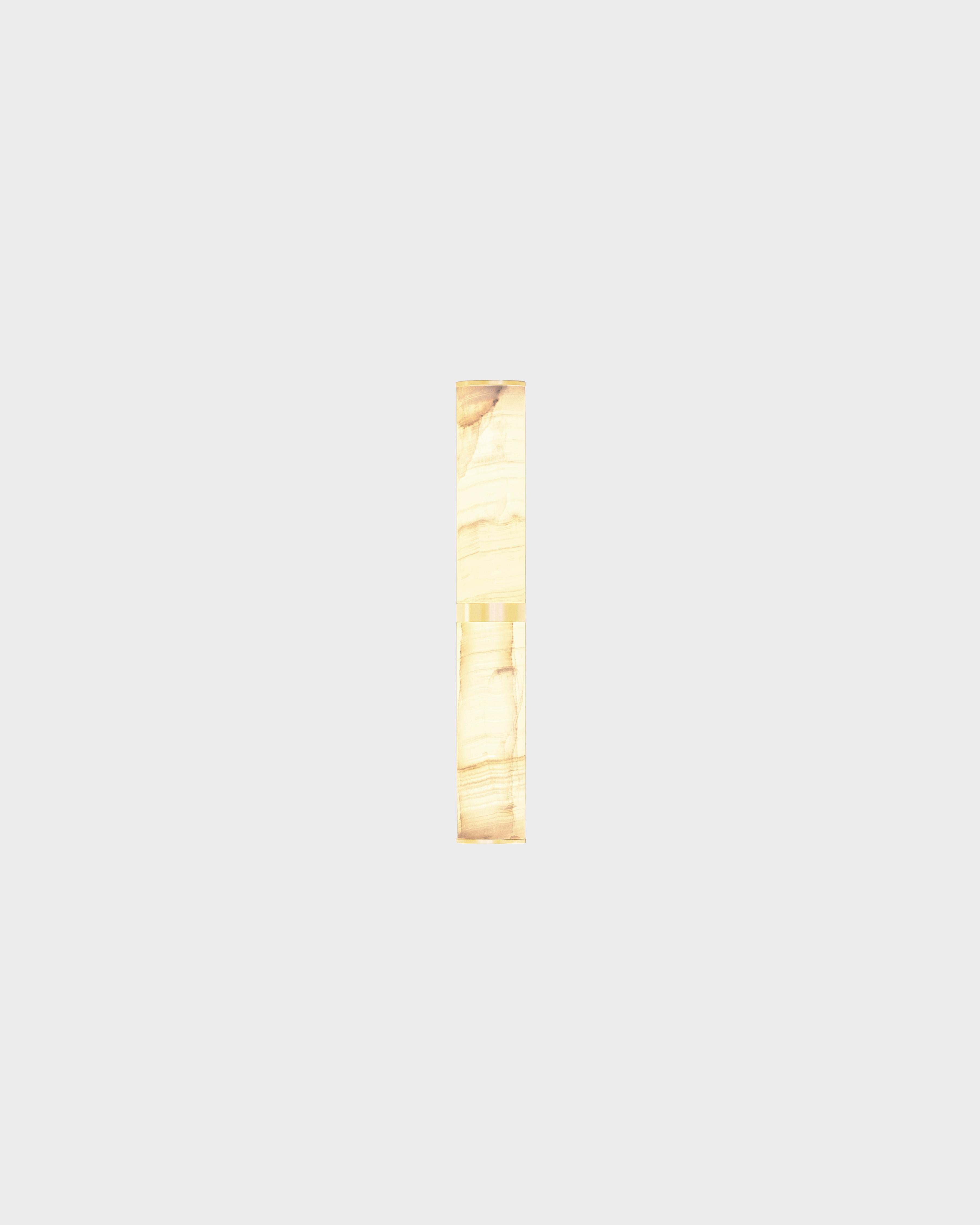 Modern Small Lamp 'Pars Wall' by Anour, Browned Brass, White Onyx In New Condition For Sale In Paris, IDF