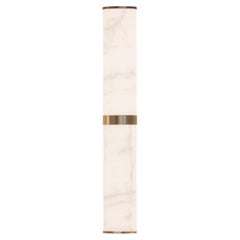 Modern Small Lamp 'Pars Wall' by Anour, Browned Brass, White Onyx