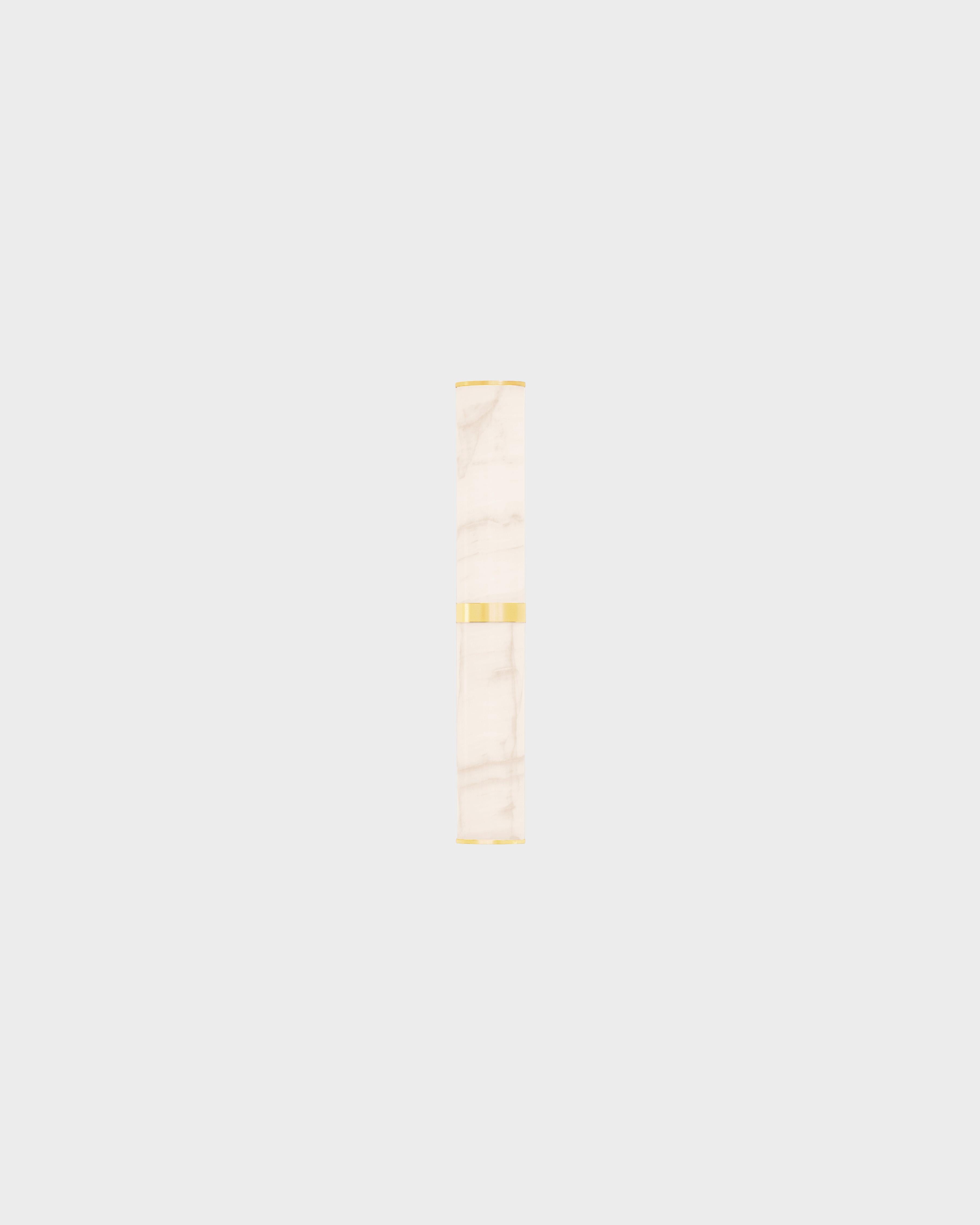 Modern Small Lamp 'Pars Wall' by Anour, Brushed Brass, White Onyx

Dimensions :
Ø 12 cm x H. 42 cm

Model shown on main picture :  Small Pars Wall Lamp, Brushed Brass, White Onyx
Triac Dimming

Customers can choose from : 
- Lamp Height : 42 cm or
