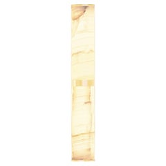 Modern Small Lamp 'Pars Wall' by Anour, Brushed Brass, White Onyx
